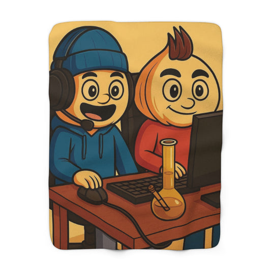 Garlic Boys Sherpa Blanket