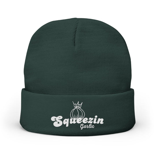 SqueezinGarlic Embroidered Beanie