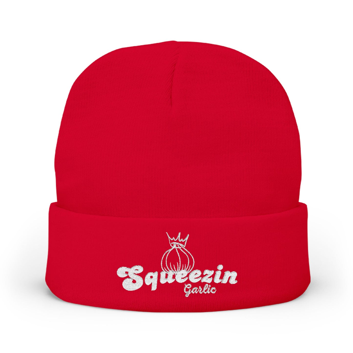 SqueezinGarlic Embroidered Beanie