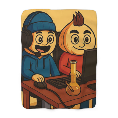 Garlic Boys Sherpa Blanket