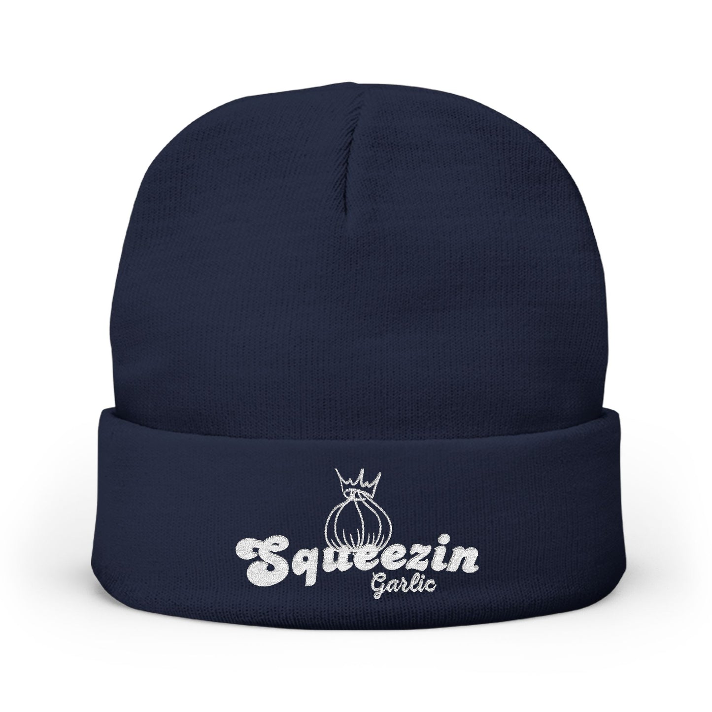 SqueezinGarlic Embroidered Beanie