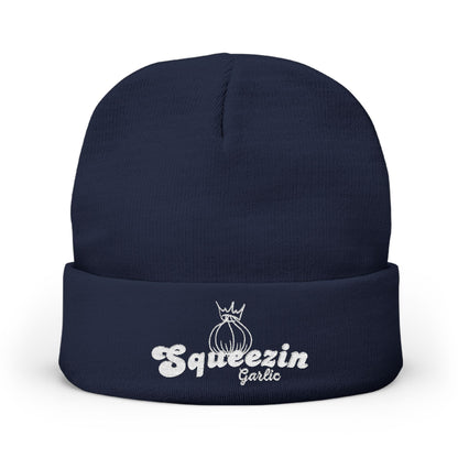 SqueezinGarlic Embroidered Beanie