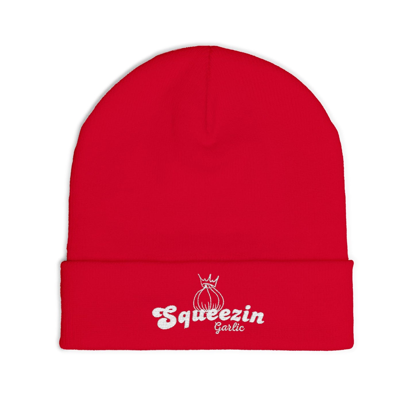 SqueezinGarlic Embroidered Beanie