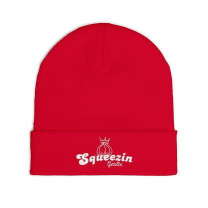 SqueezinGarlic Embroidered Beanie
