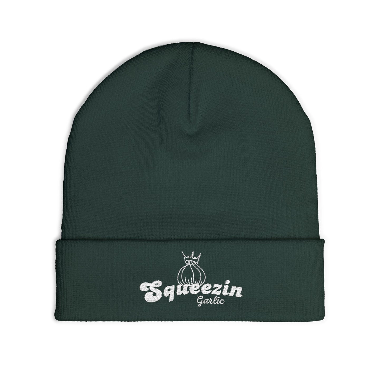 SqueezinGarlic Embroidered Beanie